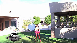 Behind the scenes photoshoot with glamorous fitness Abby Marie