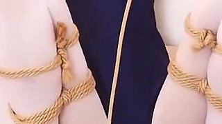 White Silk Double Ponytail Binding Training