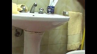 Mature Redhead MILF Expert Blowjob in Bathroom