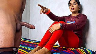 A girlfriend gets angry after seeing a huge cock Desi girlfriend boyfriend hardcore fucking