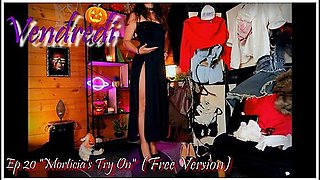 Halloween Costume Cosplay Ep 20 & 24 Morticias Try On & Backstage (free Version)