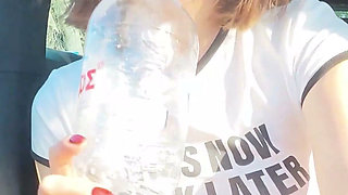 Squirting Twice in My Car and Wetting Jeans on Ferry
