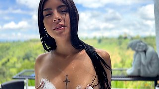Hot public jacuzzi fun with Colombian cutie Camila Mendez7