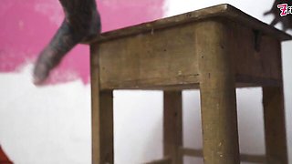 Tattoo piercing scene with graceful Anuskatzz from Dirty Dreaz