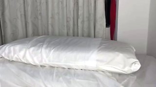 Colombian teen recorded playing with her pussy completely by herself