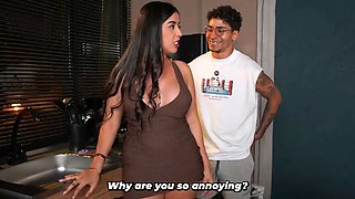 The stepson is bored and knows that his stepmom's is the best thing in the house
