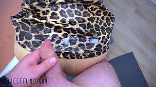 Girl in Leo Raincoat Taking a Bath and Gets Fresh Cum Shot on Her Rubber Ass - Projectfundiary
