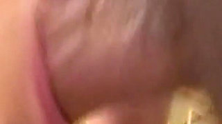 Blonde Sexy Teen Gwen with Hairy Pussy Fucked in the Kitchen