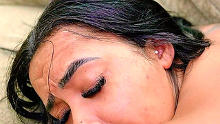 Brunette Tattooed Mackerel Asks to Be Taken in the Ass and Receives Milk in Her Mouth