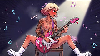 AI Girl Guitarist: Live Performance