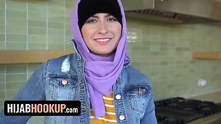 Hijab hookup - conservative middle eastern babe Angeline Red showcases her wild side to her pervert step-father