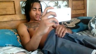 Big Black Cock Beats Off