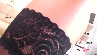 Sexy Russian Model Caresses Her Holes to Orgasm