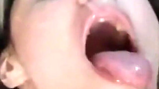 Double Cumshot with Facial and Swallowing a Lot of Milk From Two Big Cocks