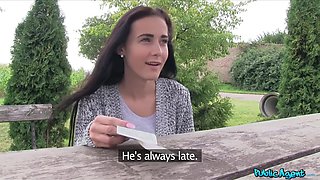 Public Agent's Perfect Tits Get Filled with Hot Jizz in Public POV