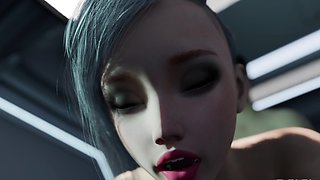 Nexus 3 3D animation fuck on space station with sexy blonde