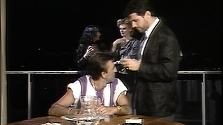 Two tight ass pornstars enjoying in group sex at home