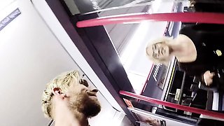 Blonde blowjob adoring skank facialized after hardcore fun