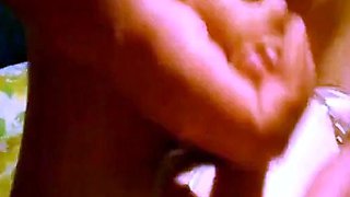 Amateur Femdom Footjob with Nylons