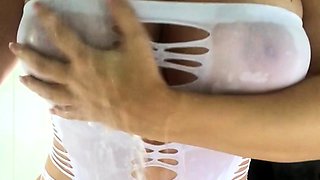 Big boobs milf masturbates with her dildo