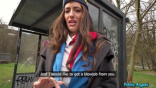 Quick Cash for Sexy Flight Attendant at Public Agent - Cum Fly With Me - Coco Bae