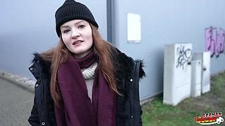 German Scout - Flexible Ginger Teen Olivia Westsun at Pick up No Condom Casting Fuck