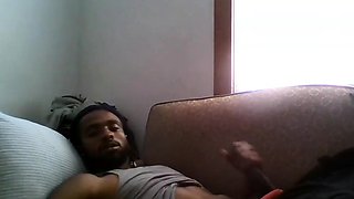Big Black Cock Masturbating to Porn