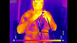 First Time Locked in Chastity Belt! Thick BBW Ass Fingered Deep Then Stuffed with 2 Huge Butt Plugs Thermal POV