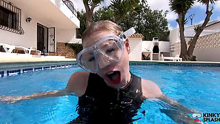 Underwater Wetsuit & Mask Fetish Filling, Bubbles & Breath Control