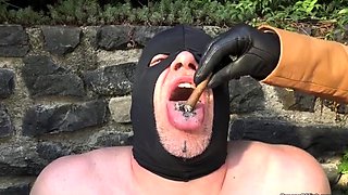 Queens of Kink - Double Cigar Ashtray Slave - Fetish Liza