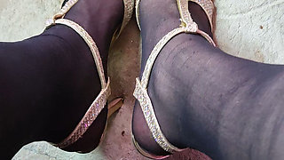 High Heels Whore Gets Fucked by 12 in the Store