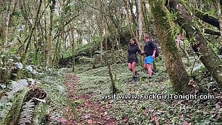 Dark haired beauty seeks steamy passionate encounter in private forest