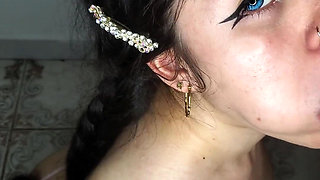 Slutty and Horny Doll Wants to Swallow Cum - Amateur Blowjob