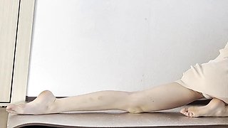 Worship ass foot slave yoga show