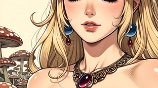 87. Princess peach topless sexy pose (Ai animation)