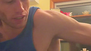 Bend Emo Girl Over Kitchen. Stool in Bright Airy Kitchen Dirty Talk Whole Time