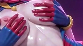 Clown Girl Covered in Thick Cum - Ahegao & Tit Play Compilation