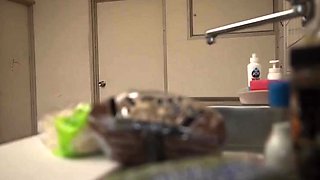 Busty amateur gilf cumshot fake penis masturbation