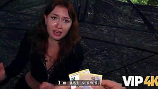 Hot redhead with nice ass enjoys exciting fuck in the woods