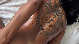 Lay Down and Swallow Big Dick - Petite Brunette Latina Ready for Extreme Blowjob and Doggy Style Fuck in POV