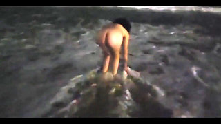 Hottie Walking Naked on the Beach, I Took Her to the Rocks and Fucked Her Until I Came Inside! See the Full Video on Sheer
