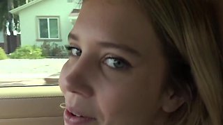 Barely legal blonde wants money and his mature cock