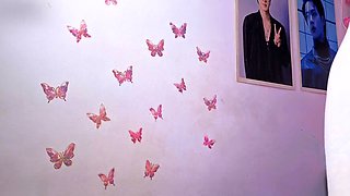 Sexy teen ebony solo toy masturbation