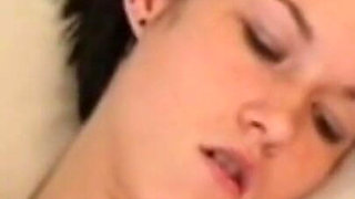 Cute Teen Allie Sin Dildo Masturbation in Bedroom