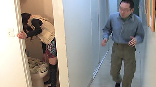 Bukkake Addicts Scene-1 Slim Busty Brunette Enjoys a Group Bukkake and Creampie