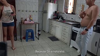 Brazilian Maid Gabi SweetCouplesStories Strips Naked for Victors Cash