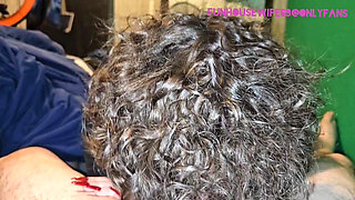 Draining my Santa's balls for me he cumms everyday