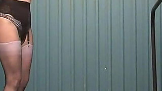 Train Tramp, in Layered Nylons - Nylon Slut Sneaks Into Railway Yard