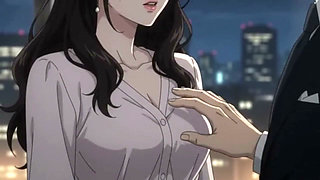 Hot wife sex with his husband's boss for saving his job