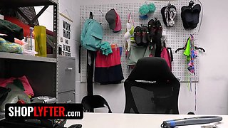 Thin redhead beauty Ava Davis gets her pink cunny drilled and creampied for stealing - shoplyfter
